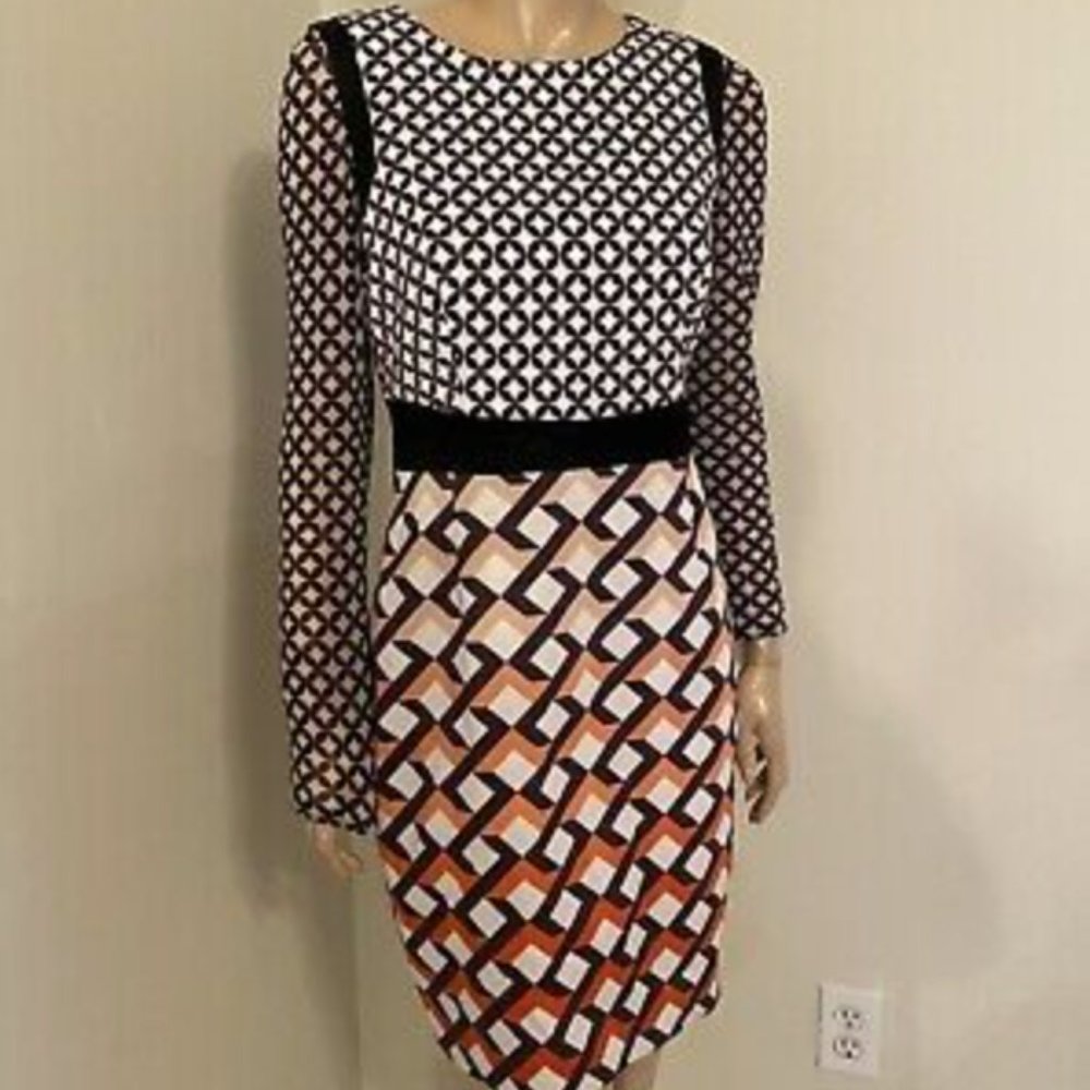 Karen Millen Mixed Geo Dress - US 6